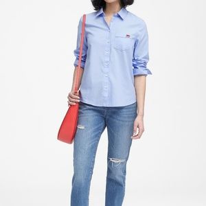Banana Republic Embroidered Quinn Straight-Fit